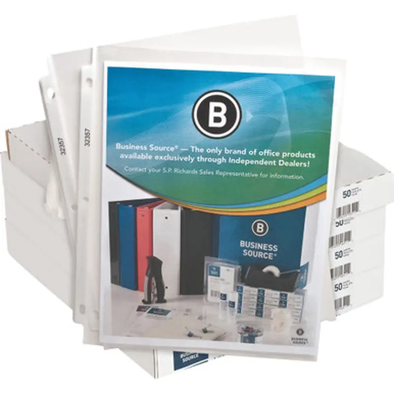 Business Source 32357BX Top-Loading Poly Sheet Protectors