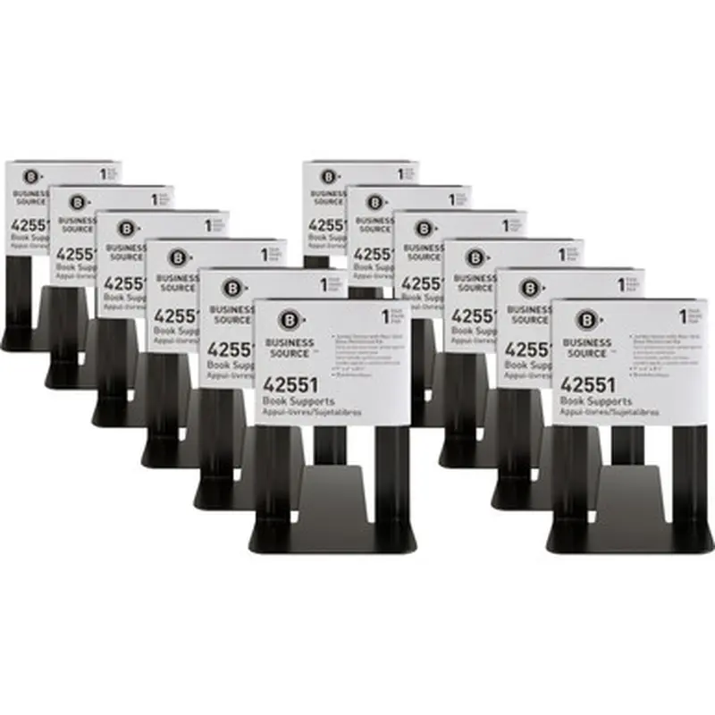 Business Source 42551BX Heavy-gauge Steel Book Supports