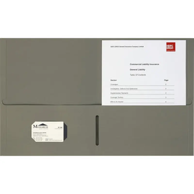 Business Source 78553 8-1/2x11 Double Pocket Portfolio