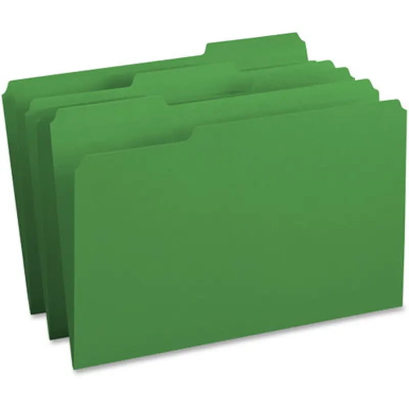 Business Source 99721 1/3-cut Tab Legal Colored File Folders