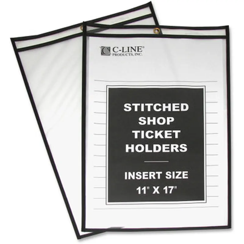 C-Line 46117 Stitched Vinyl Shop Ticket Holders