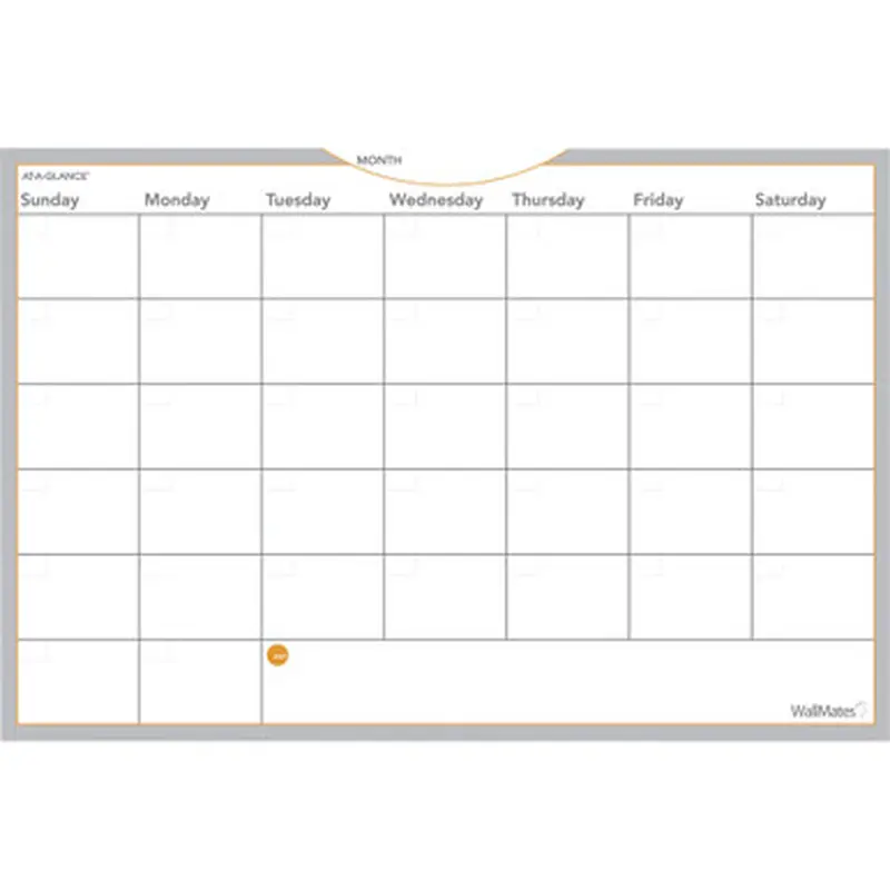 At-A-Glance AW602028 WallMates Self-Adhesive Dry Erase Monthly Plan Surface