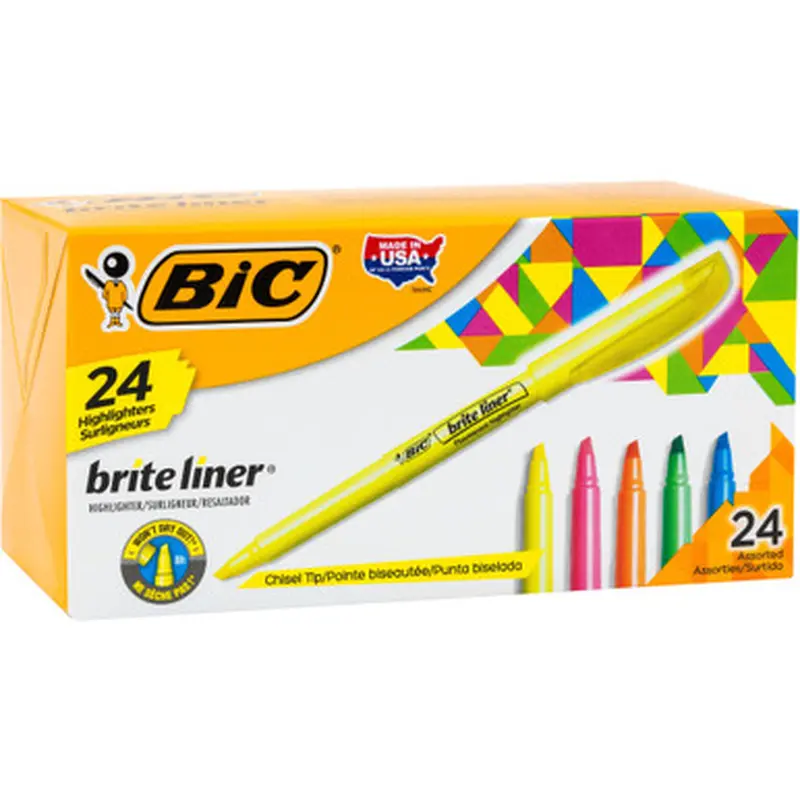BIC BL241AST Brite Liner Highlighters