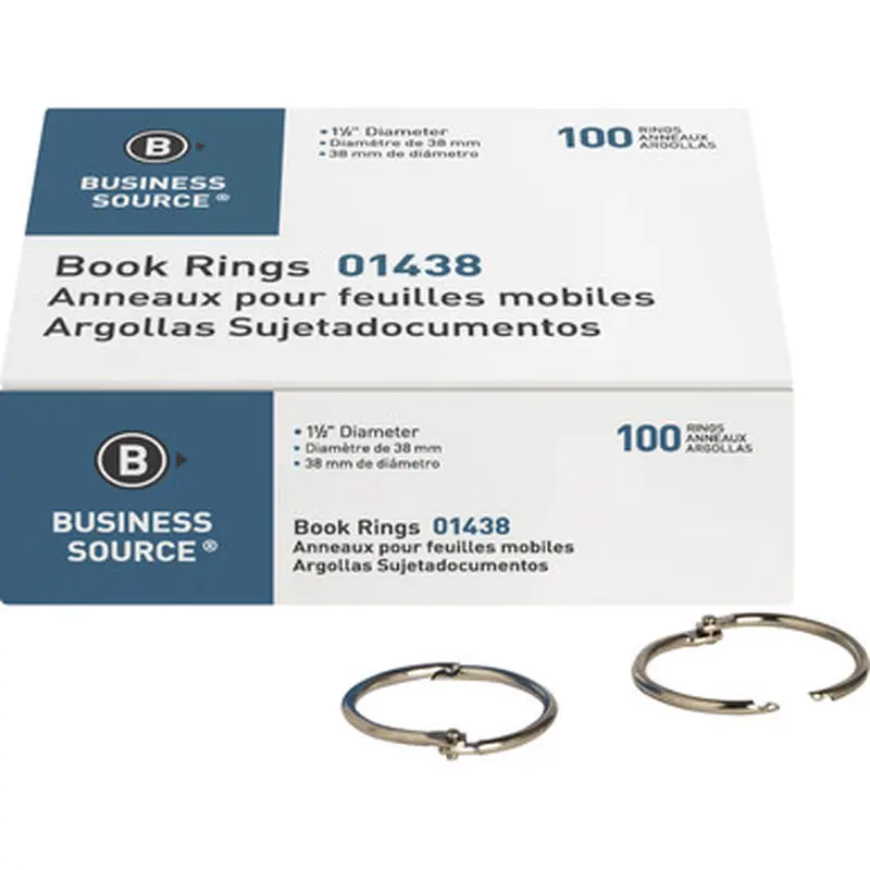 Business Source 01438 Standard Book Rings