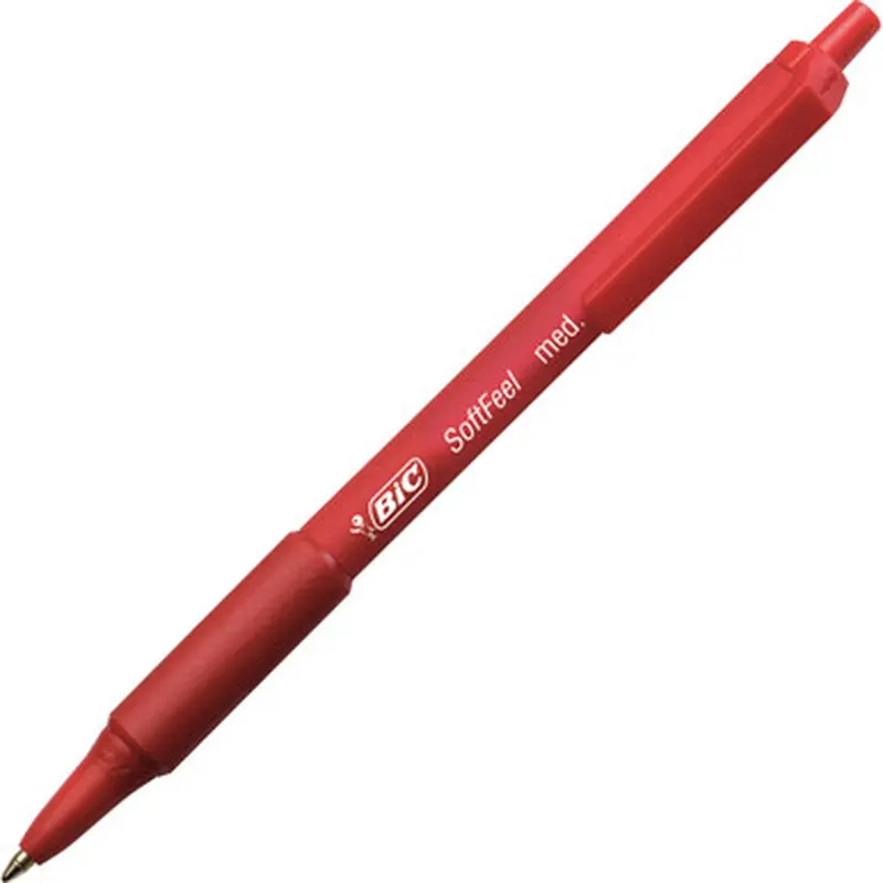 BIC SCSM11-RD SoftFeel Retractable Ball Pens