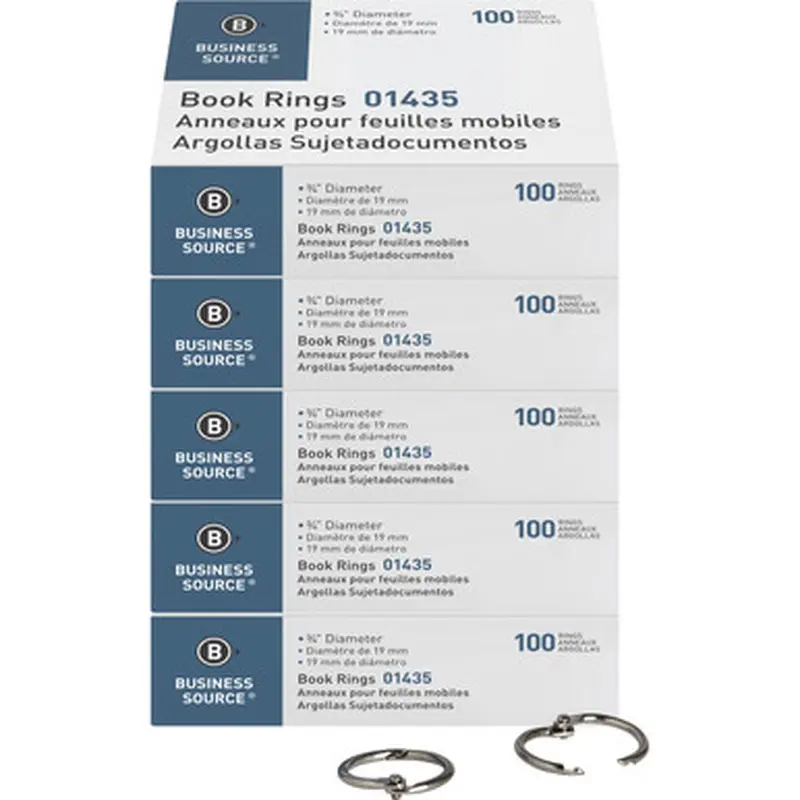 Business Source 01435BD Standard Book Rings