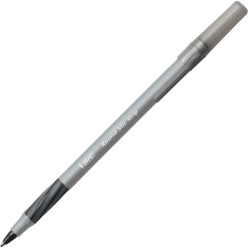 BIC GSMG361BK Round Stic Grip Ballpoint Pen