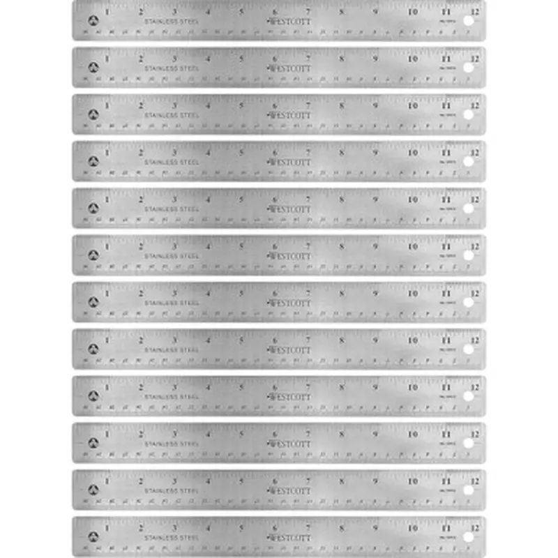 Westcott 10415BX Stainless Steel Rulers