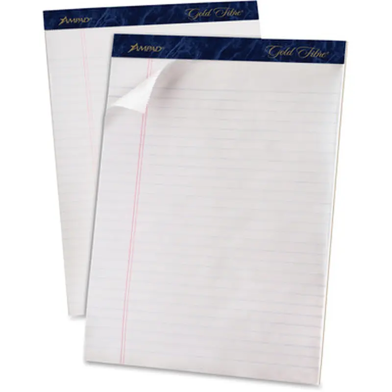 TOPS 20031R Gold Fibre Ruled Perforated Writing Pads - Letter
