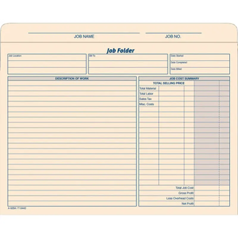 TOPS 3440 Job Folder File Jacket