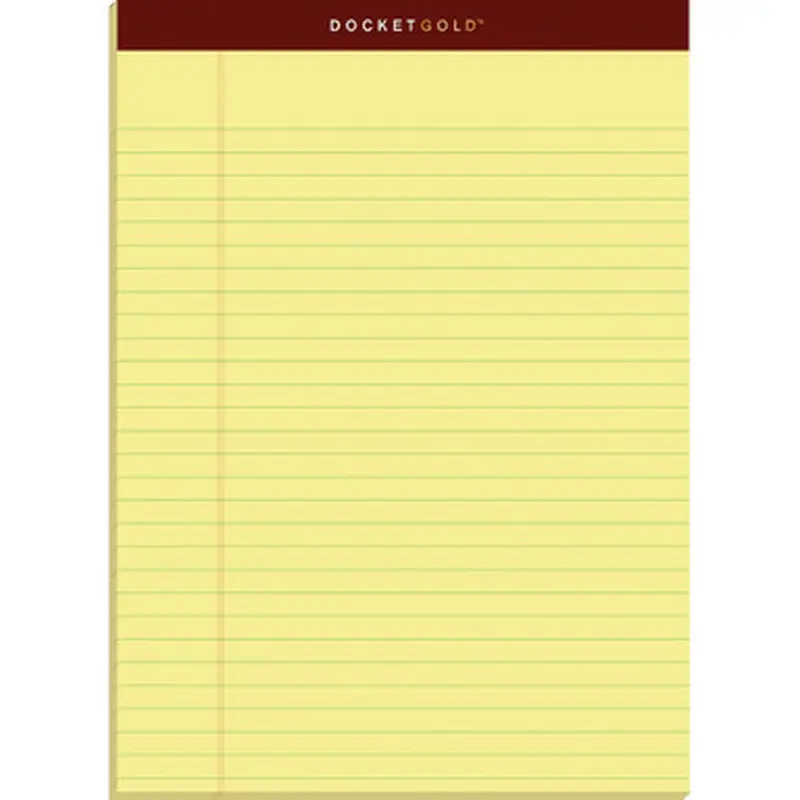 TOPS 63950 Docket Gold Legal Pads - Letter