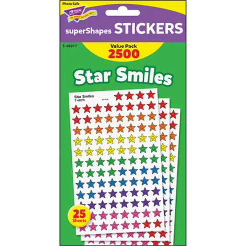 Trend T-46917 Super Shapes Star Smiles Stickers