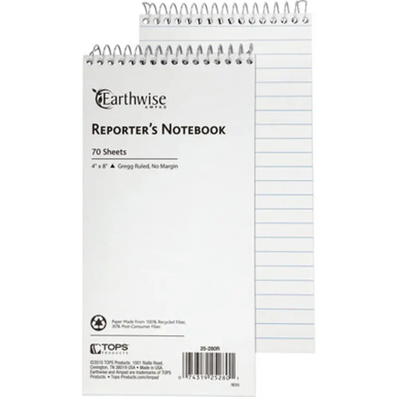 Ampad 25280 Earthwise Reporter&#039s Notebook