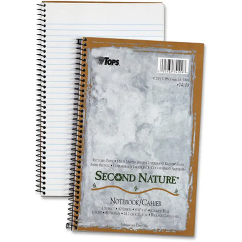 TOPS 74109 College-ruled Second Nature Notebook
