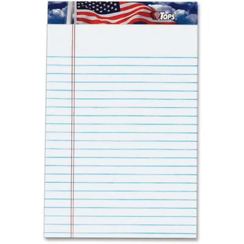 TOPS 75101 American Pride Jr. Legal Rule Writing Pad - Jr.Legal