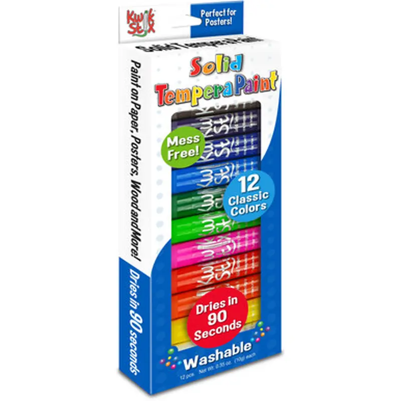 The Pencil Grip 602 Kwik Stix 12-color Solid Tempera Paint
