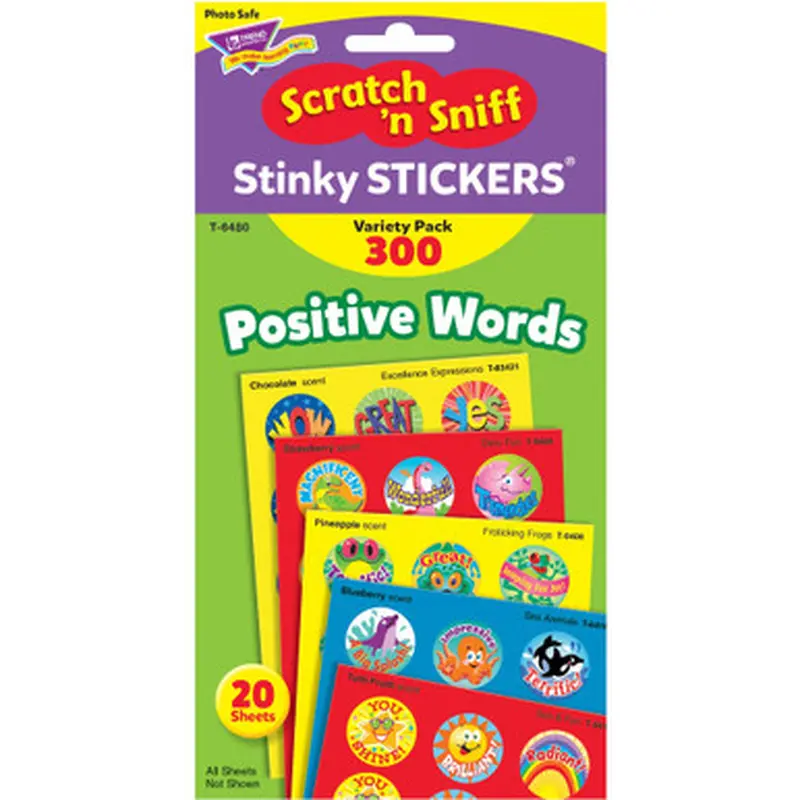 Trend T6480 Positive Words Stinky Stickers Variety Pack