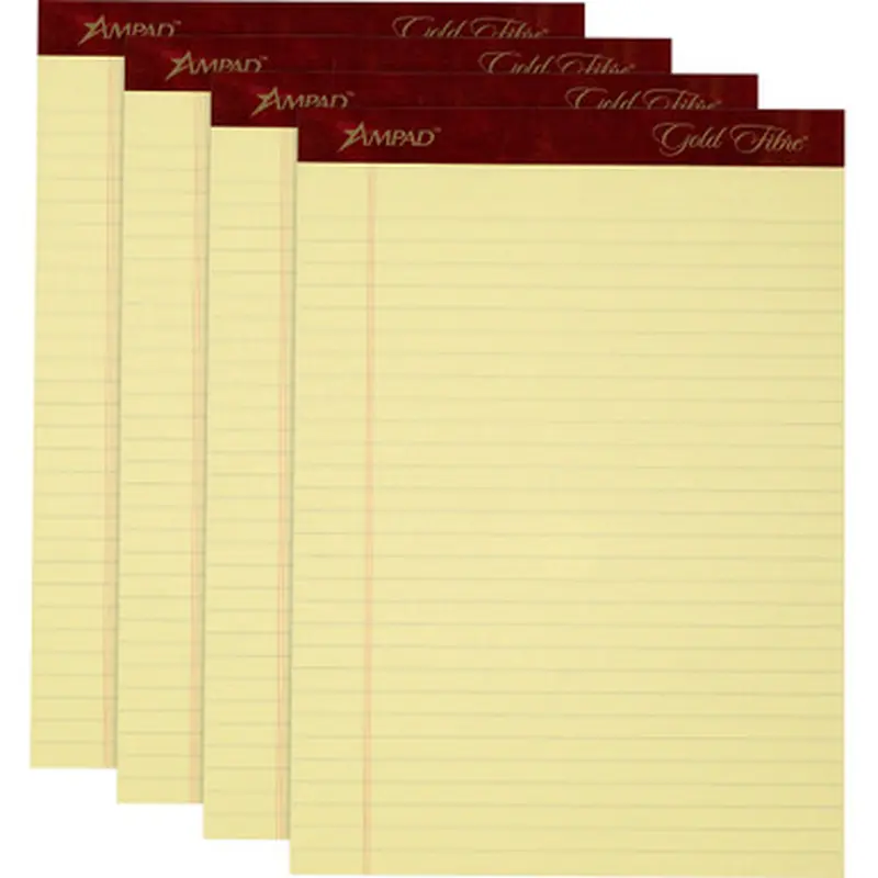 TOPS 20032 Gold Fibre Premium Rule Writing Pads - Letter