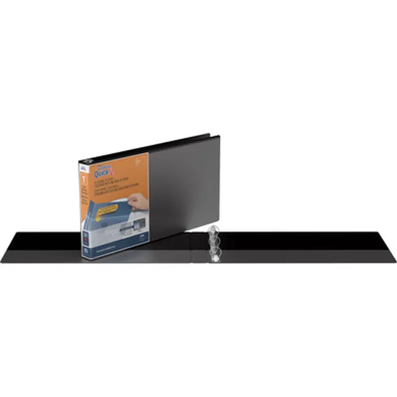 QuickFit 95011L Landscape Round Ring View Binder for Spreadsheets