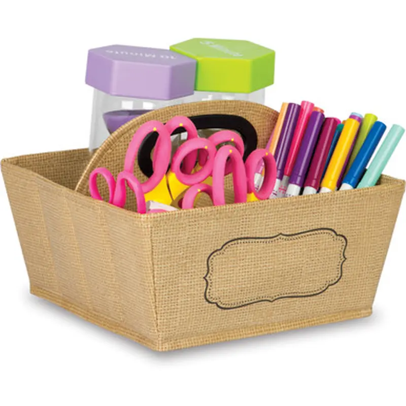 Teacher Created Resources 20836 Burlap Storage Caddy