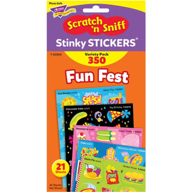 Trend T83906 Fun Fest Stinky Stickers Variety Pack