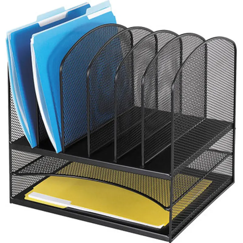 Safco 3255BL Onyx 2 Horizontal/6 Upright Desk Organizer