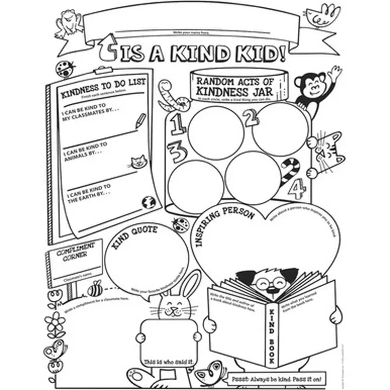 Scholastic 1338227149 3-6 Class Kindness Personal Poster