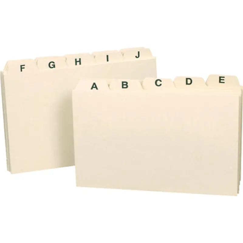 Smead 55076 Card Guides with Alphabetic Tab