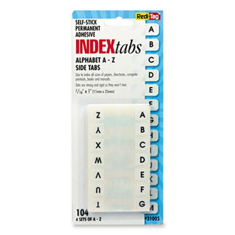 Redi-Tag 31005 Permanent Alphabetical Tab Indexes