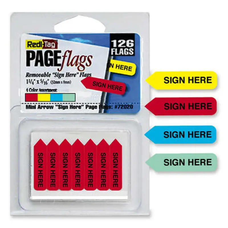 Redi-Tag 72020 Sign Here Mini Arrows
