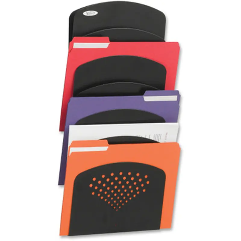 Safco 3185BL Seven Pocket Letter/Legal Steel Wall Rack