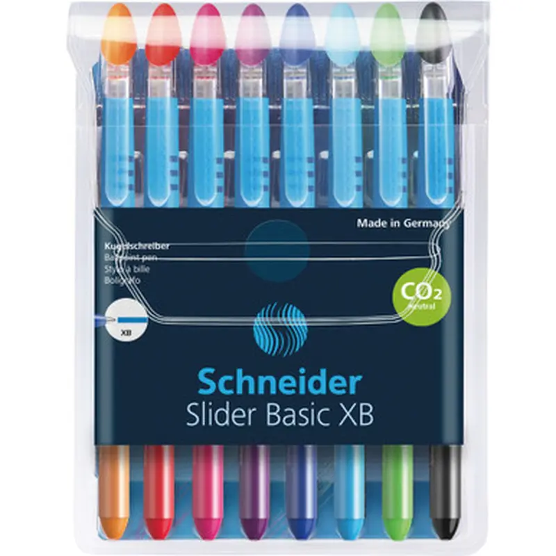 Schneider 151298 Slider Basic XB Ballpoint Pens Wallet