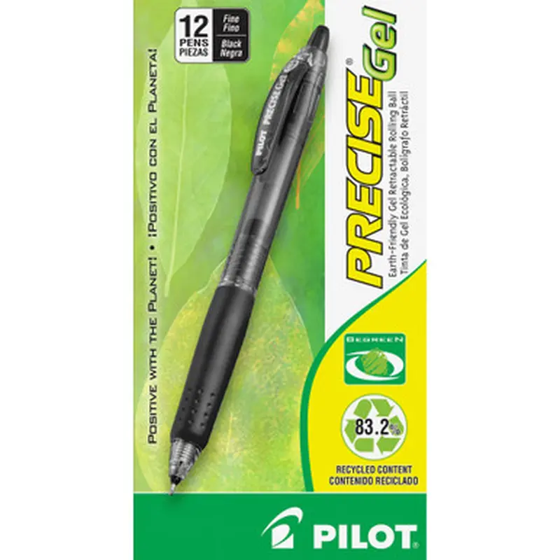Pilot 15001 Precise Gel Fine Retractable BeGreen Pens
