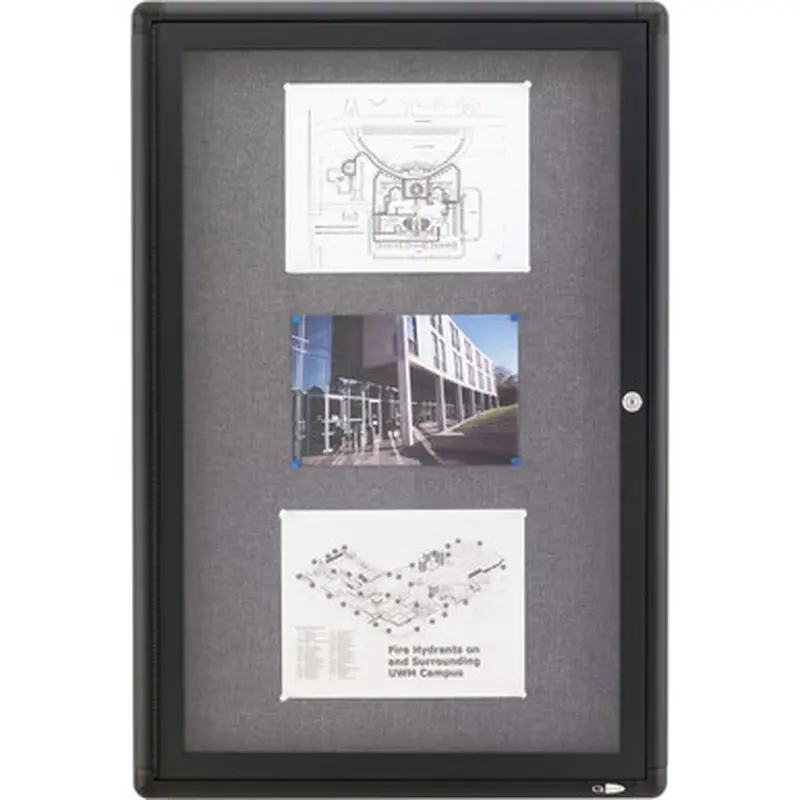 Quartet 2363L Enclosed Bulletin Board
