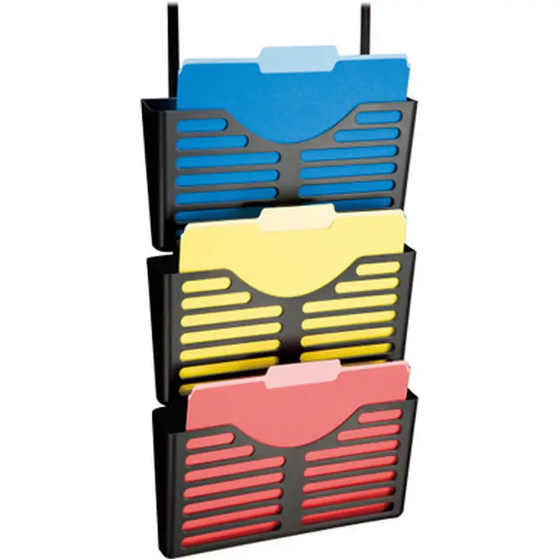 Lorell 80666 Plastic Hanging Triple Pocket File Set