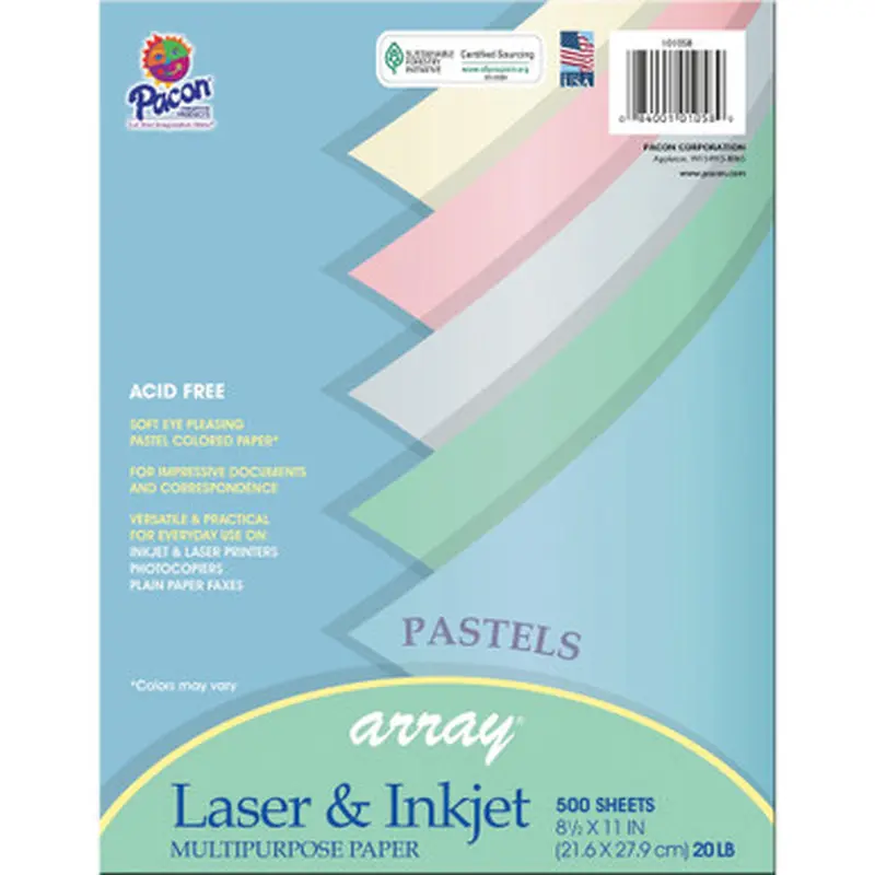 Pacon 101058 Pastel Multi-purpose Paper