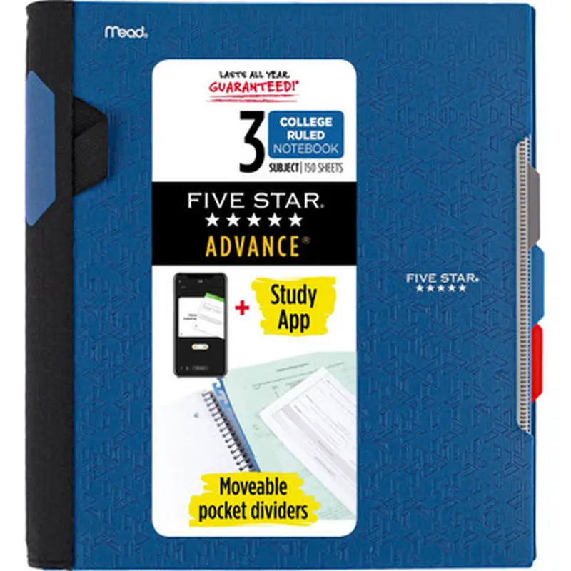 Mead 06324 College Ruled Subject Notebooks