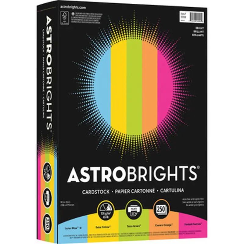 Astrobrights 99904 Colored Multipurpose Cardstock