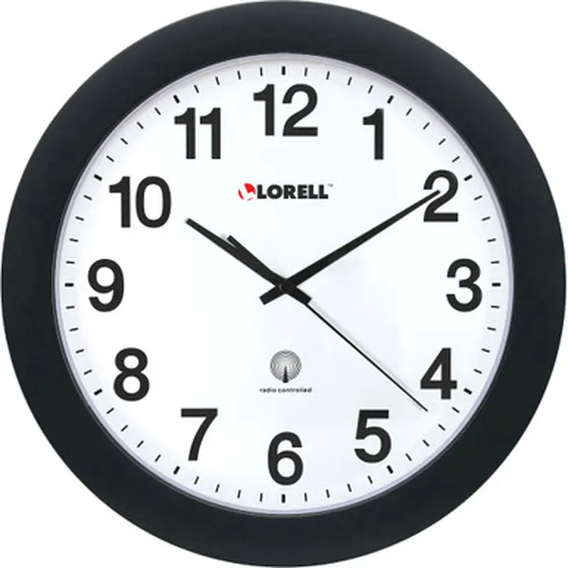 Lorell 60997 12&quot Round Radio Controlled Wall Clock