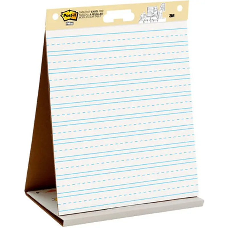 Post-it 563PRL Tabletop Easel Pad with Primary Lines