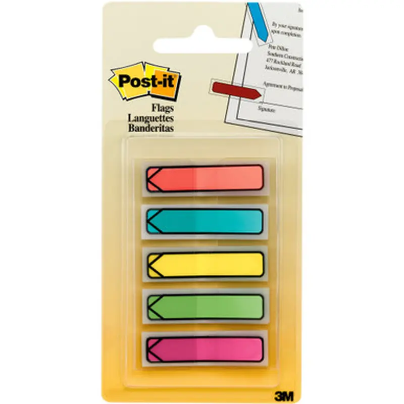 Post-it 684ARR2 Arrow Flags in On-the-Go Dispenser - Bright Colors