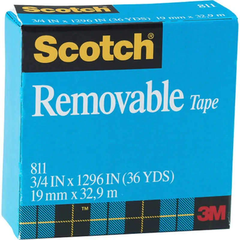 Scotch 811341296 Removable Magic Tape Roll