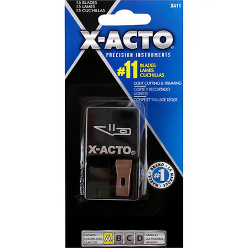 Elmer&#039s X411 X-ACTO No. 11 Fine Point Blades Dispenser