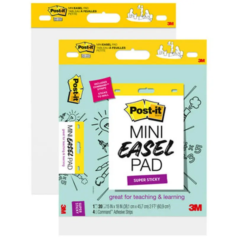 Post-it 577SS2PK Post it Super Sticky Mini Easel Pad