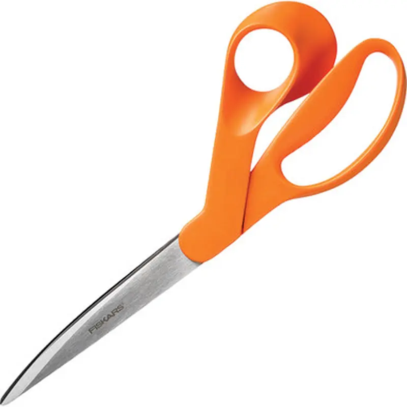 Fiskars 1944101008 Premier Heavy-Duty Scissors, 9&quot , Pointed, Orange