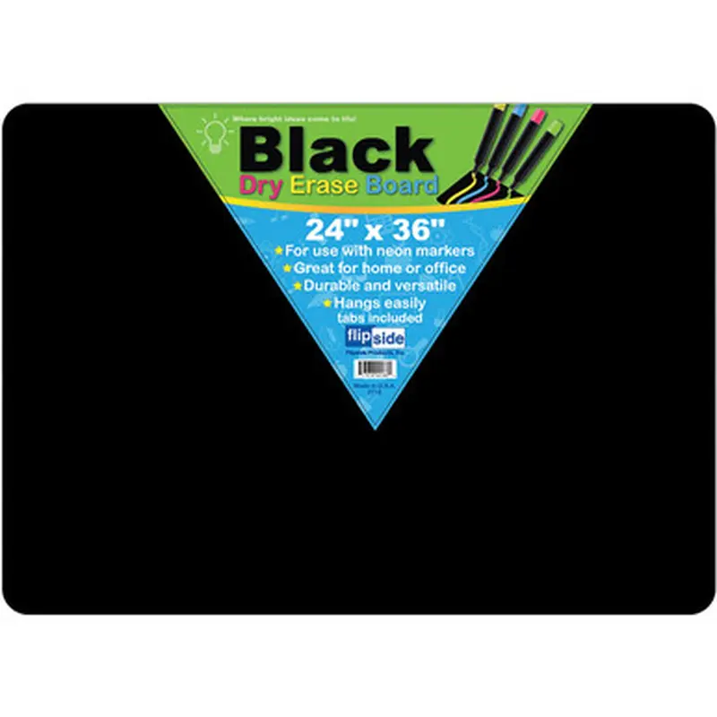 Flipside 40088 Black Dry Erase Board