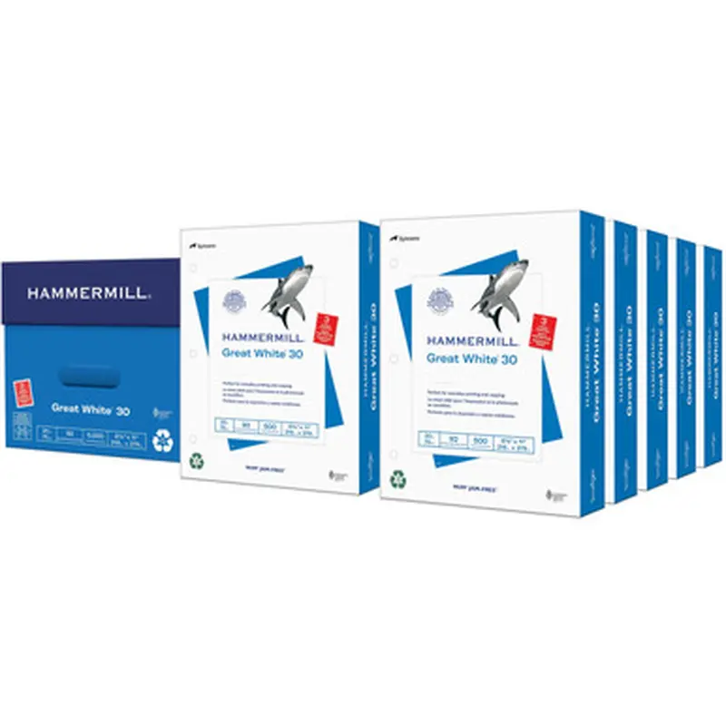 Hammermill HAM 86702 Great White 3HP Recycled Copy Paper