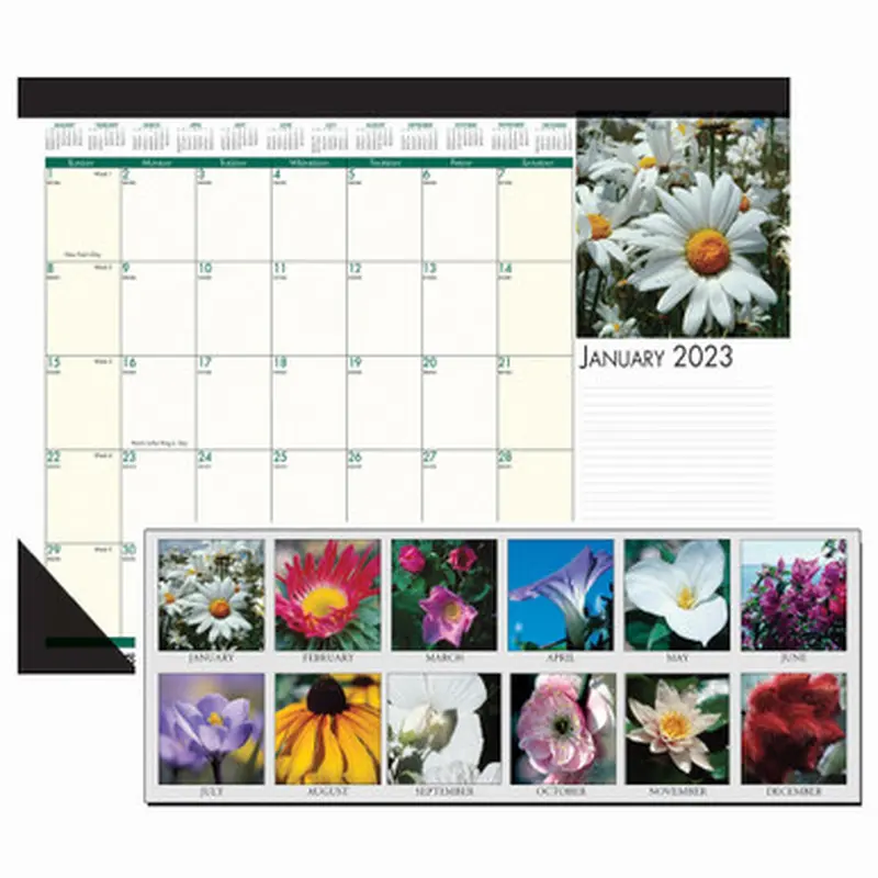 House of Doolittle 1596 EarthScapes Flowers 18-1/2&quot Desk Pad