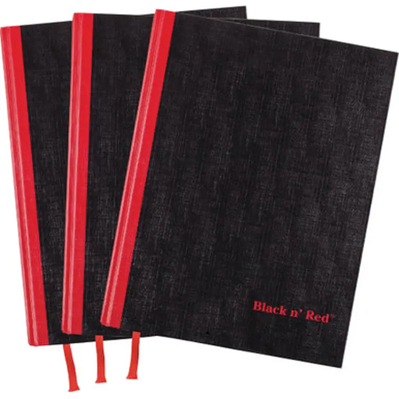 Black n&#039 Red 400123487 Casebound Hardcover Notebook 3-pack