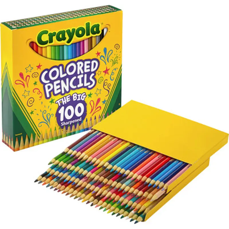 Crayola 688100 100-count Colored Pencils - Unique Colors - Pre-sharpened